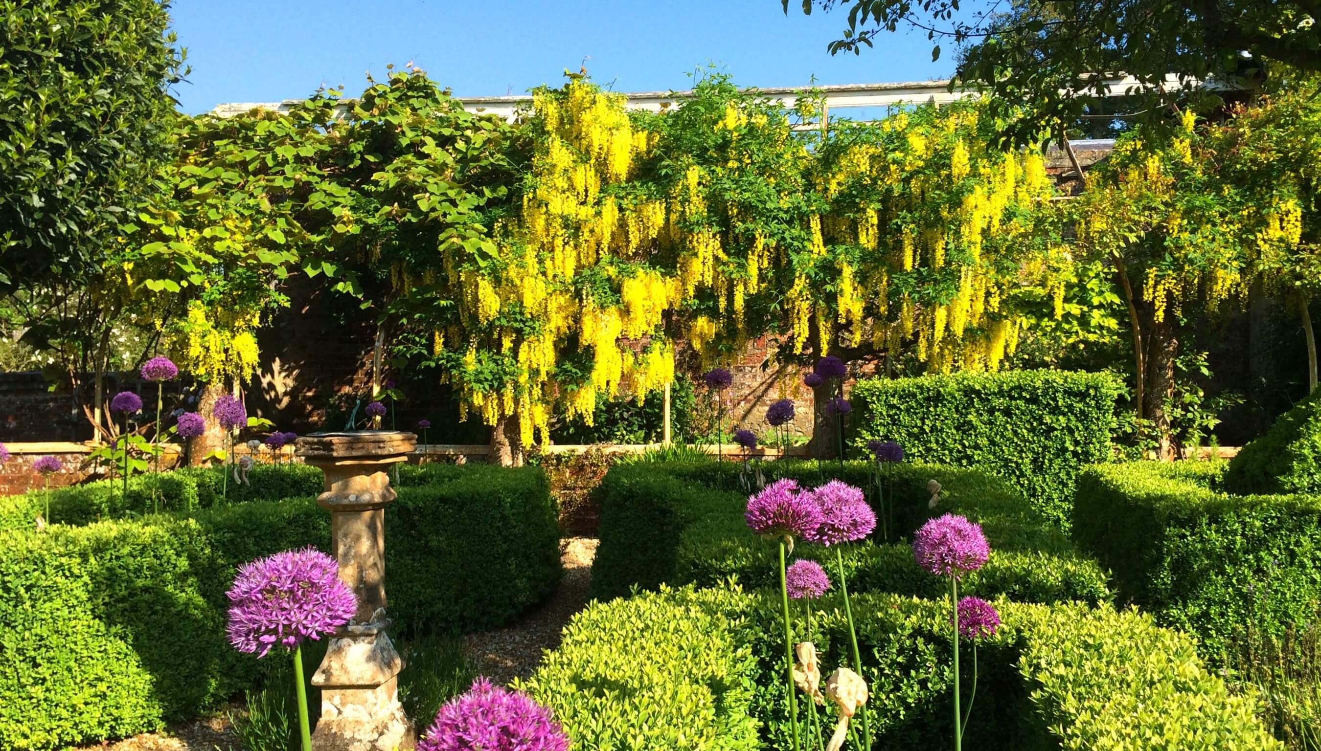 Historic Bignor Park Estate Formal Gardens in bloom