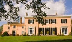 Exterior of Bignor Park viewed from the South lawn, luxury private estate for weddings in Sussex South Lawn