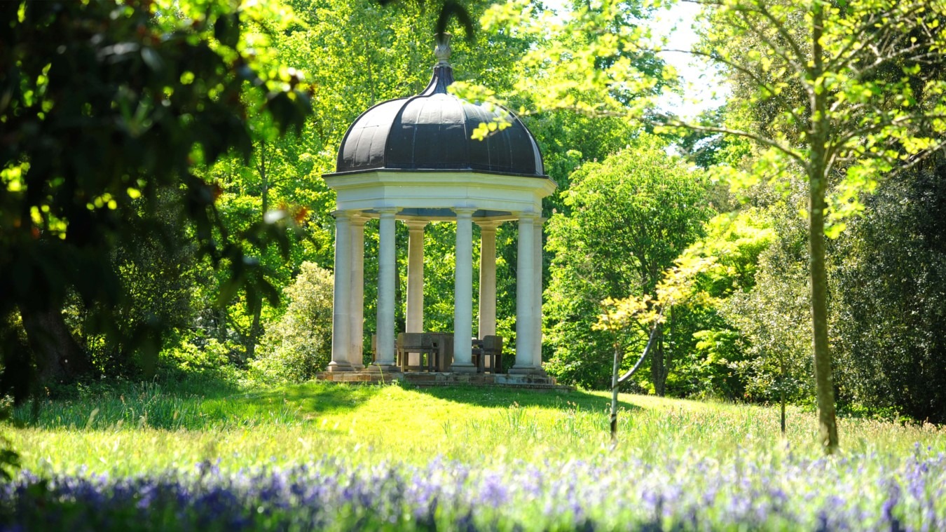 Bignor Park out door wedding venue West Sussex garden temple detail
