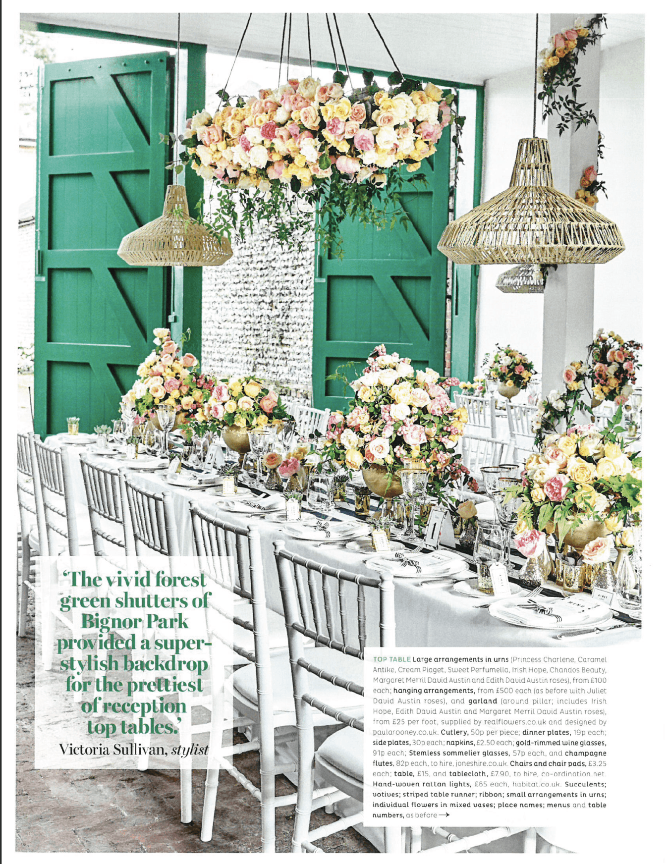 Brides Magazine feature of Bignor park